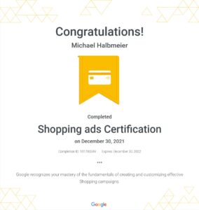 Google Shopping Ads Certification